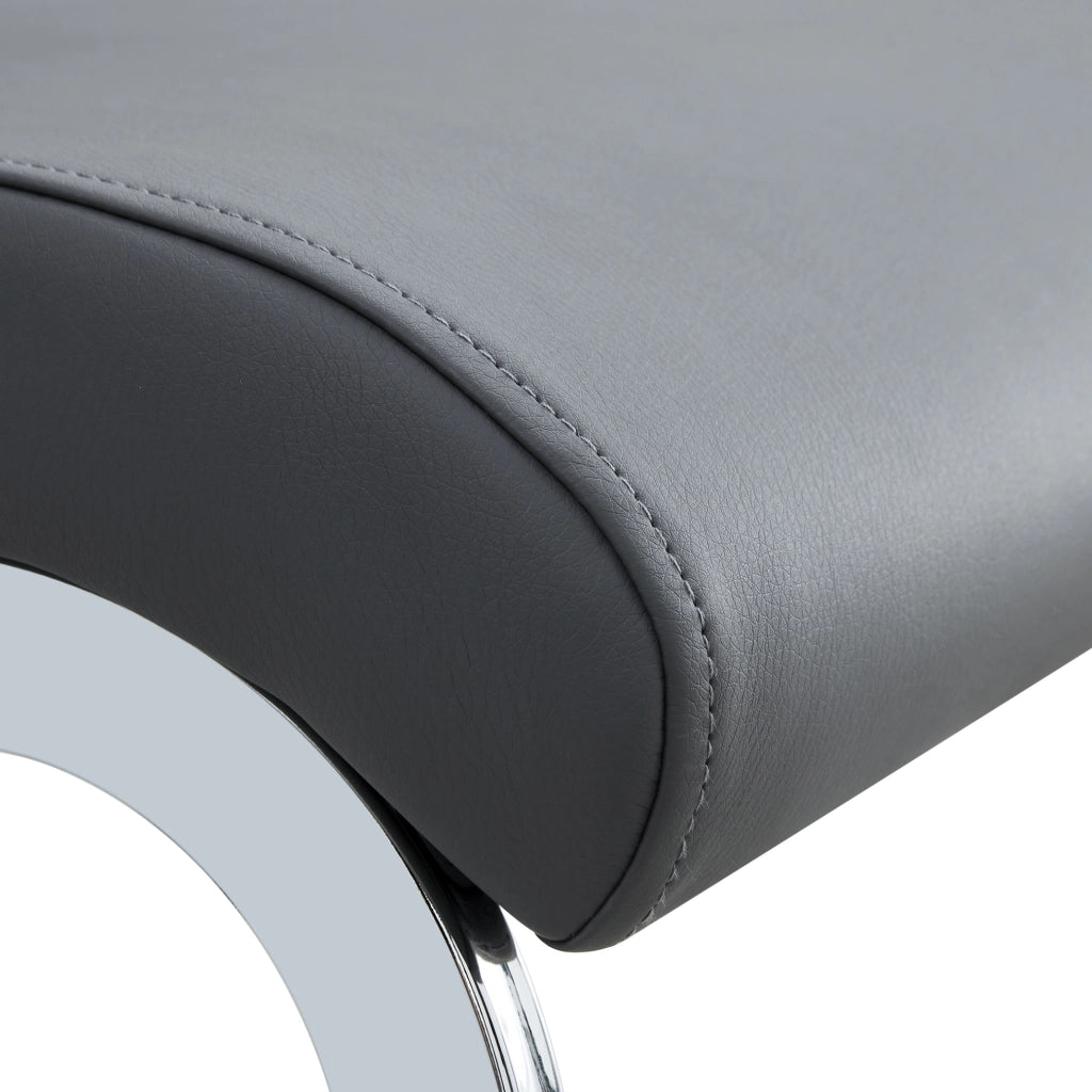 Sedia ergonomica con schienale in PU e lino; struttura in metallo; grigio