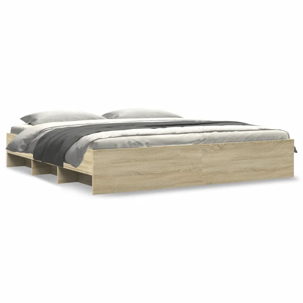 Giroletto senza Materasso Rovere Sonoma 200x200cm in Truciolato 3295627