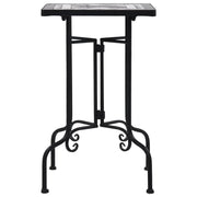 Tavolino di Servizio con Mosaico Nero e Bianco in Ceramica CFW2832349