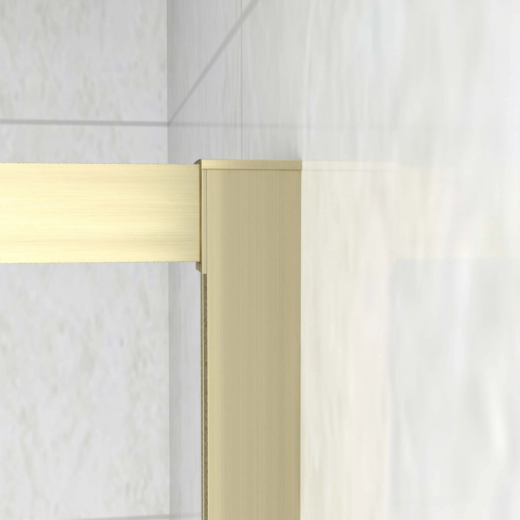 Box Doccia Semicircolare 80X80 cm Porte Scorrevoli Vetro Temperato 6 mm Trasparente Anticalcare Oro Spazzolato 190 cm