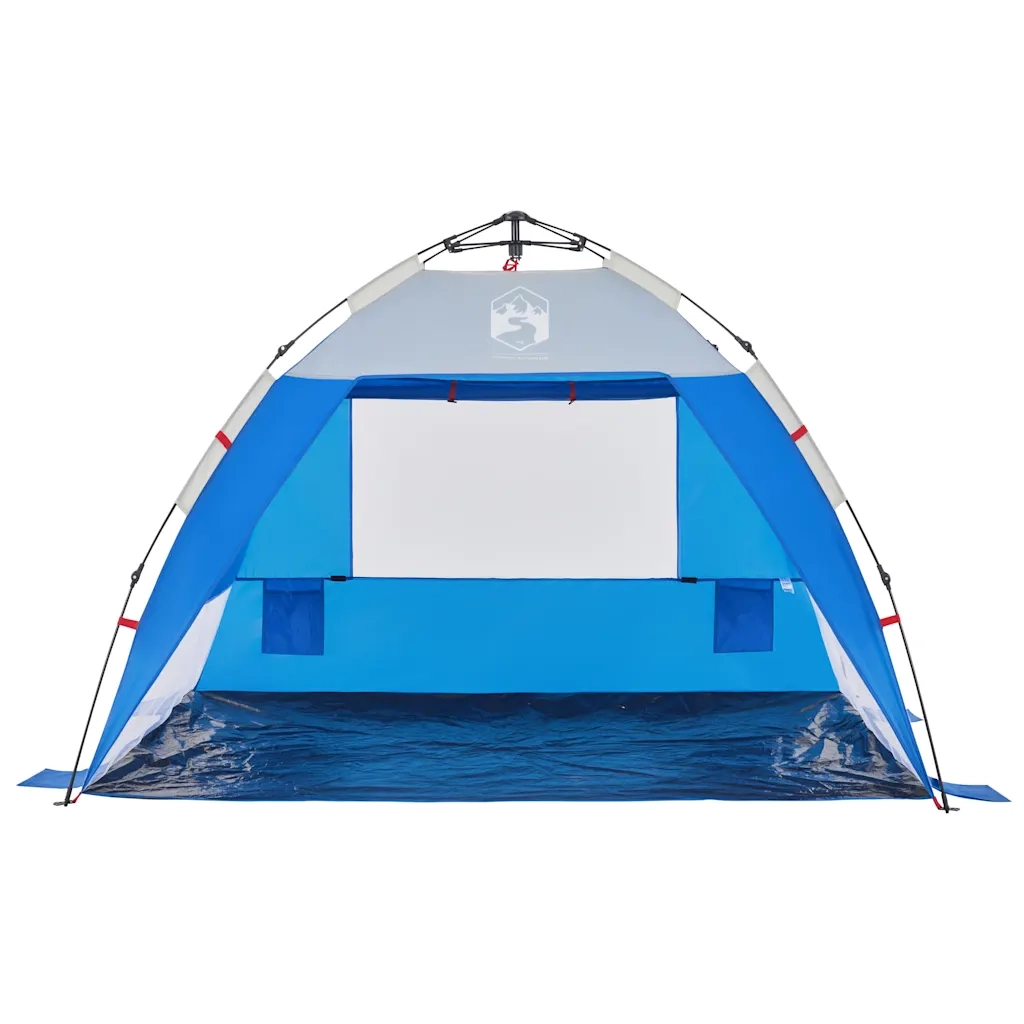 Tenda da Spiaggia 2 Persone-Tenda da campeggio Azzurro Rilascio Rapido Impermeabile 374253