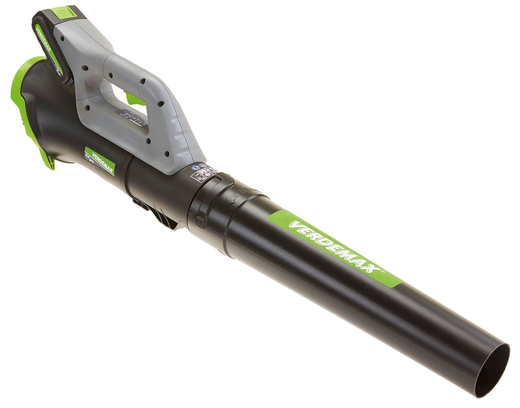 Soffiatore Assiale a Batteria 20V Verdemax SA20-N Regolatore del Flusso Aria Nero e Verde Senza Batteria
