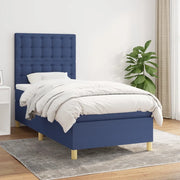 Giroletto a Molle con Materasso Blu 100x200 cm in Tessuto 3142639