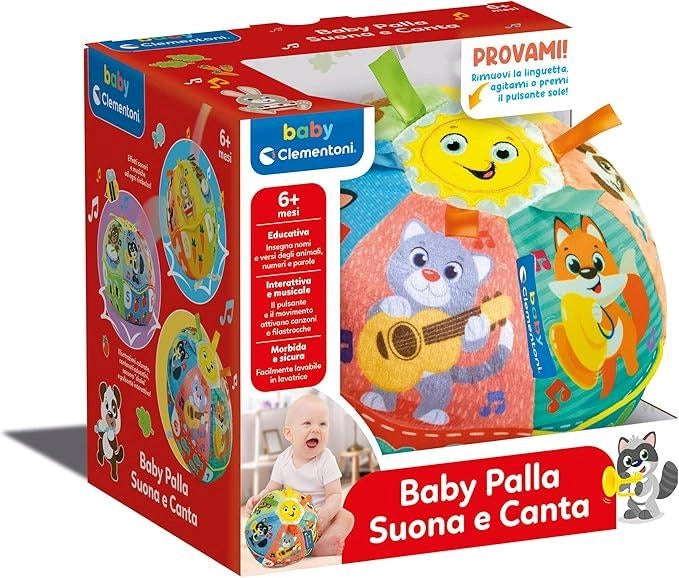 Palla Suona e Canta, Gioco Elettronico per Bambinii, con Suoni e Dolci Melodie, in Morbida Stoffa, Stimola Manualita, Ta