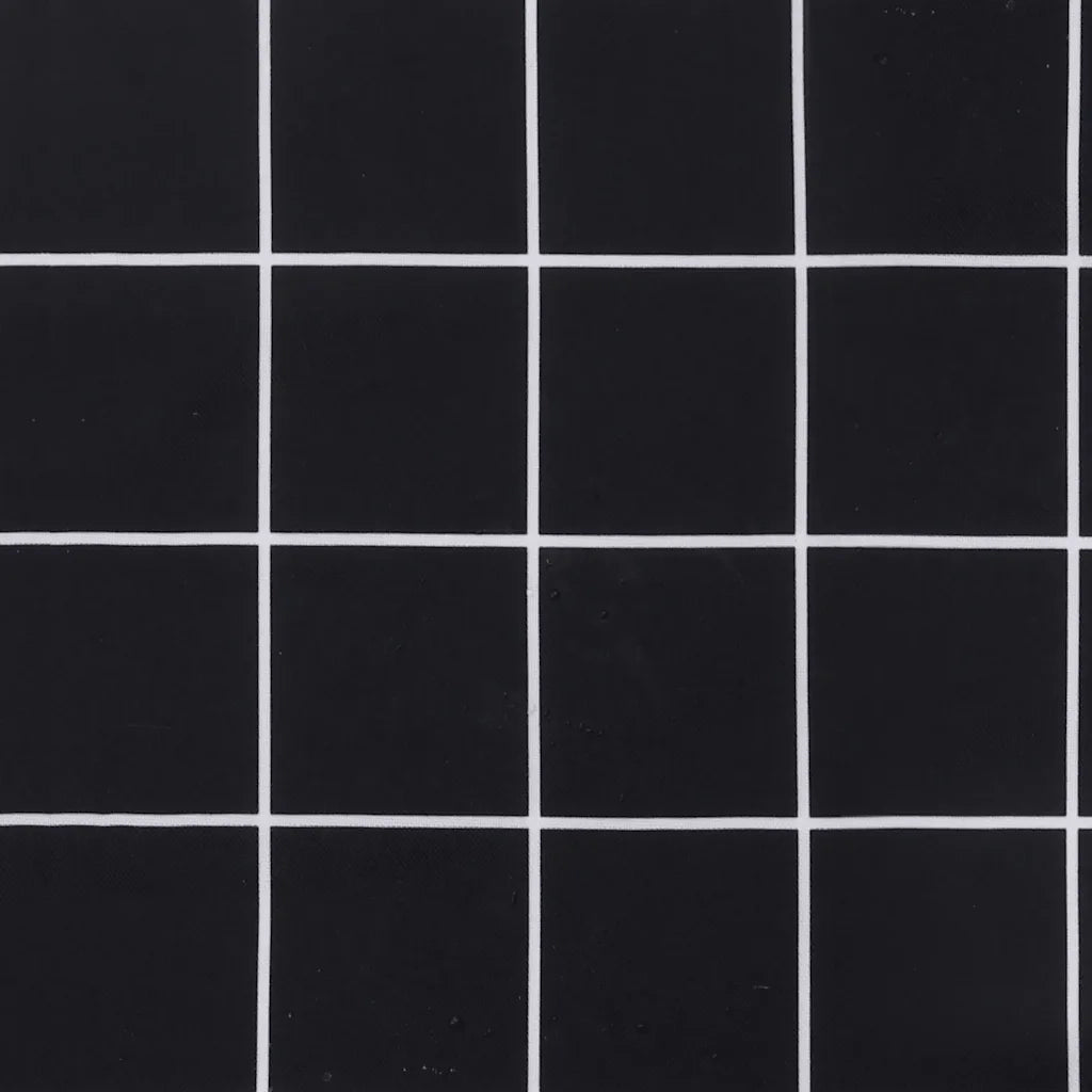Cuscini Sedia 2 pz Motivo a Quadri Nero 40x40x3 cm in Tessuto 361014