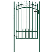 Cancello per recinzione Emmen con punte in acciaio 104x117 cm verde 146385