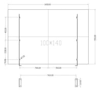 Pensilina Tettoia in Policarbonato Trasparente 140x100 cm Ranieri Grigio
