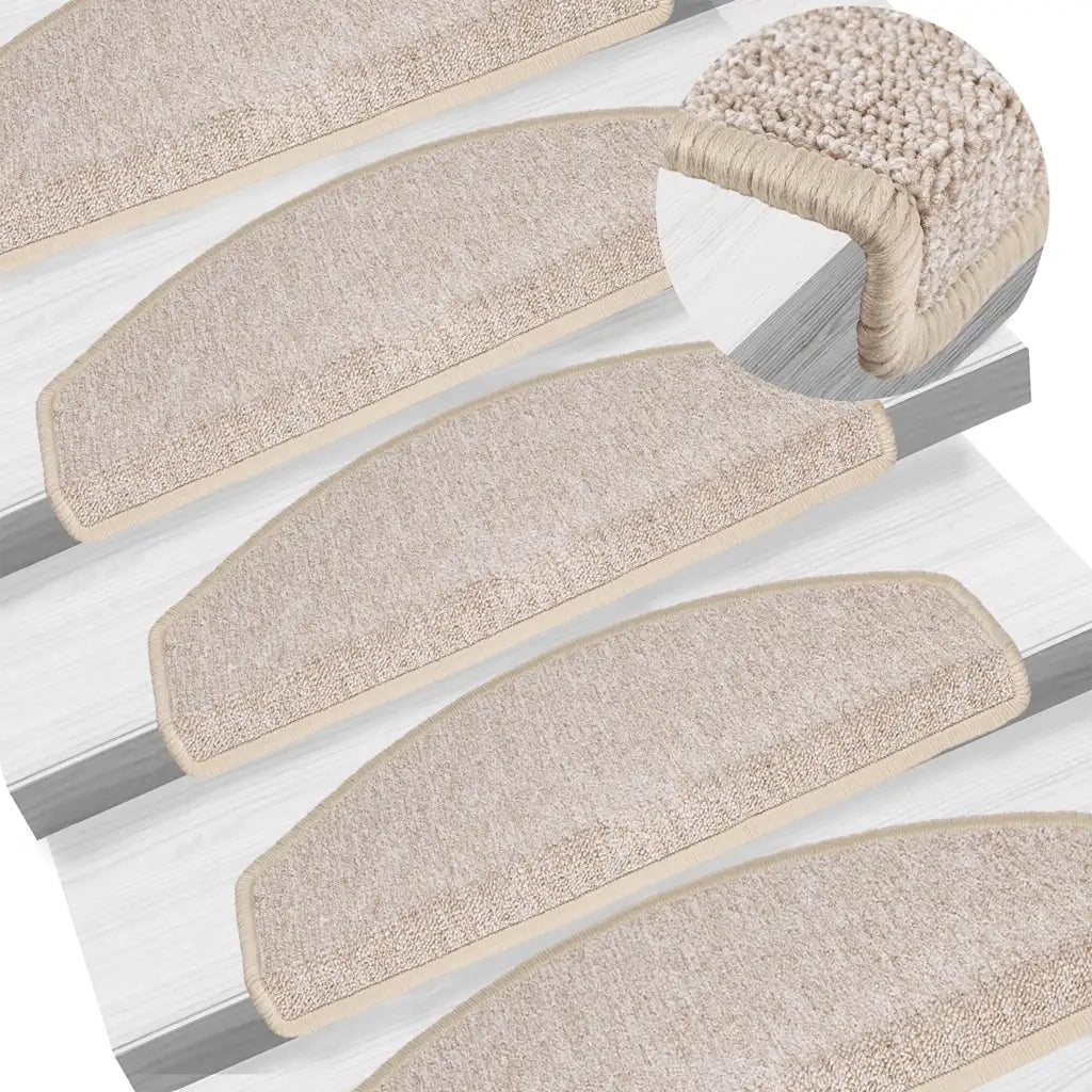 Tappetini per scale 20 pz 65x24x4 cm tortora semicircolari grandi 3365795