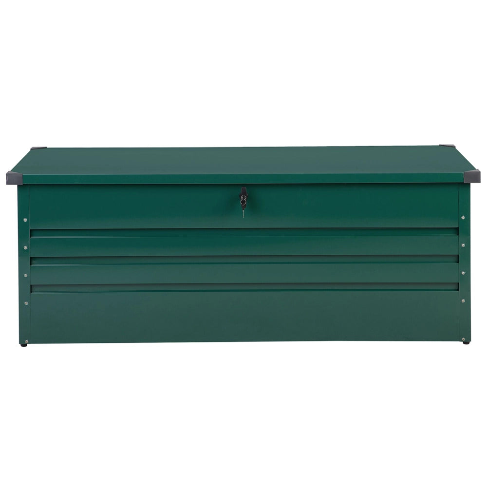 Cesta baule portaoggetti da esterno in acciaio zincato verde 600 lt giardino industriale