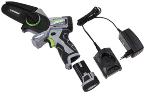 Potatore a Batteria 12 V Verdemax PE12 Lama 11,2 cm con Batteria e Ricarica Rapida