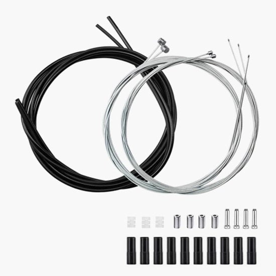 Cavo di collegamento universale da 2 m - Kit di cavi per freni - Accessori per bicicletta - Cavo in acciaio - Universale - Rivestimento in PVC di alta qualità - Kit di cavi per freni