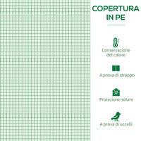 Serra da Giardino 200x77x148-169 cm 2 Finestre e Copertura Rinforzata in Acciaio e PE Verde