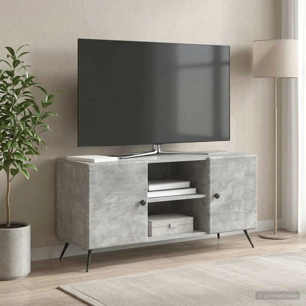 Mobile TV 102 x 34,5 x 50 cm Grigio Cemento 895618