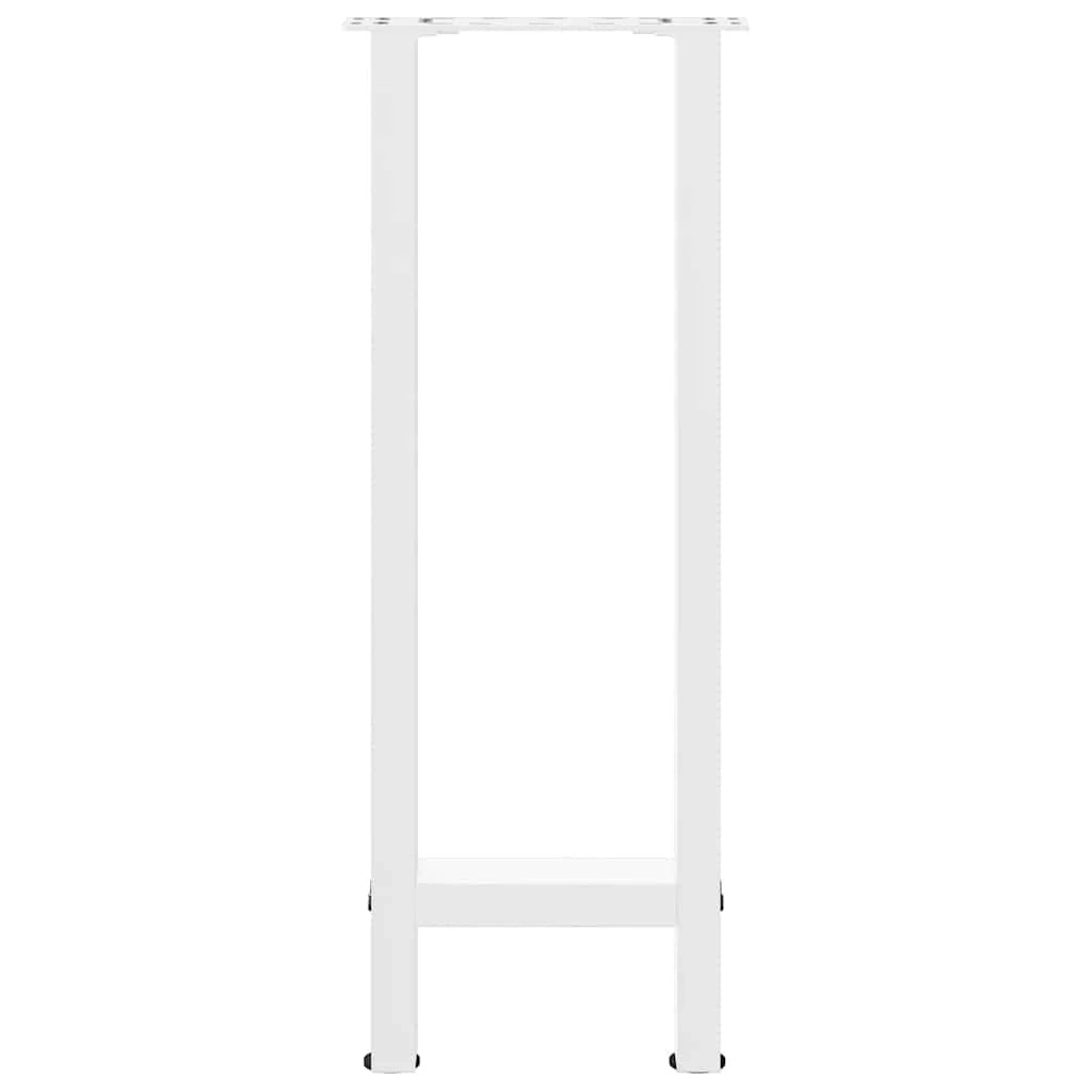Set di 2 gambe per tavolo consolle dal design moderno altezza regolabile 28 x 72-73 cm acciaio bianco 02_0057533