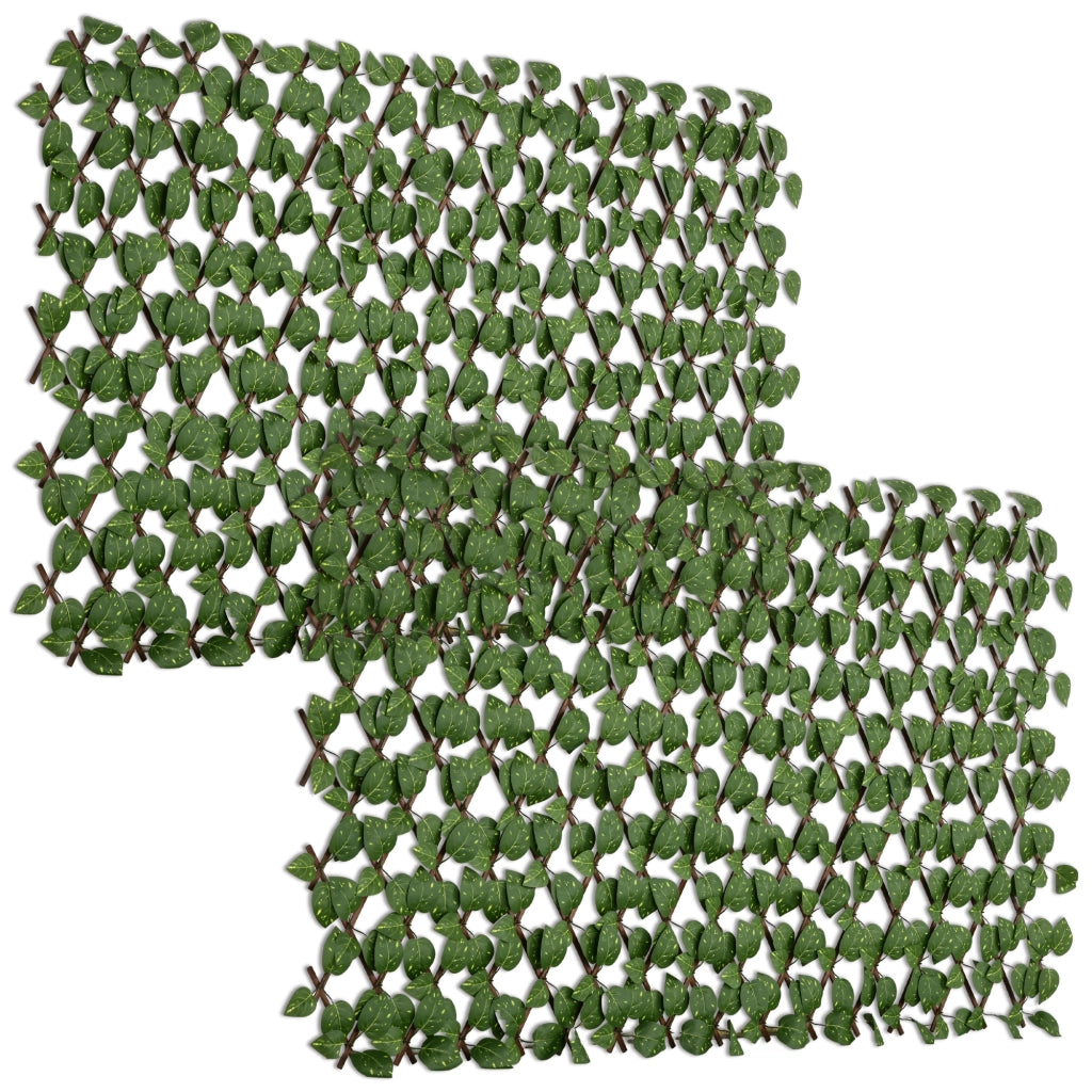 Recinzione Artificiale a Griglia Estensibile ¨C zephmum ¨C Verde 2x1 m