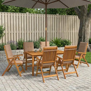 Set da pranzo da giardino 7 pezzi Naturale 3434575