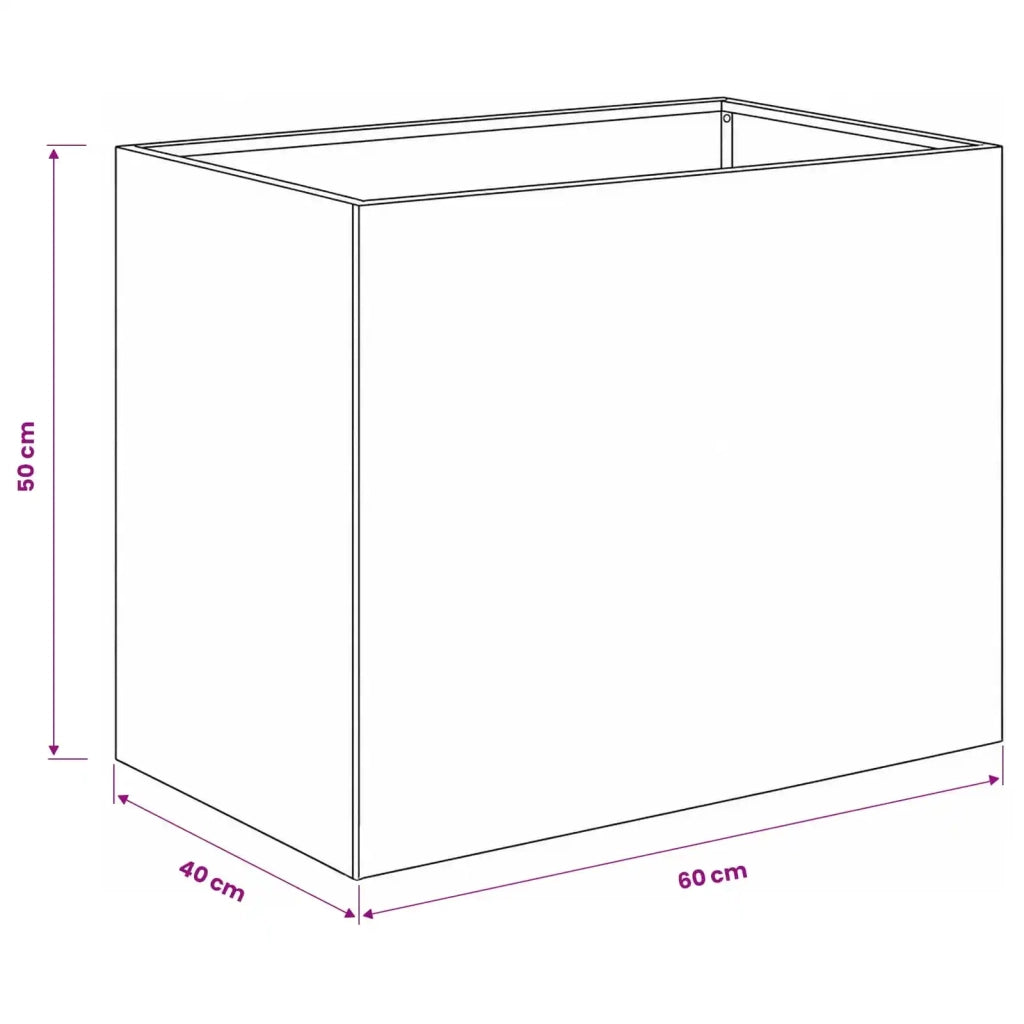Vaso da giardino 2 pz Antracite 60 x 40 x 50 cm 8005699