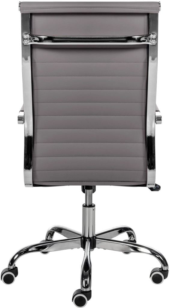 Sedia Da ufficio Amadora grigio,Finta pelle