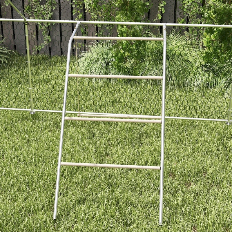 GIOCO PER GALLINE con 4 posatoi e altalena 82 x 150 x 110 cm Pino Argento