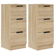Credenze 2 pz | Madia | Buffet da pranzo | Armadio da pranzo Rovere Sonoma 30x30x70 cm in Legno Multistrato