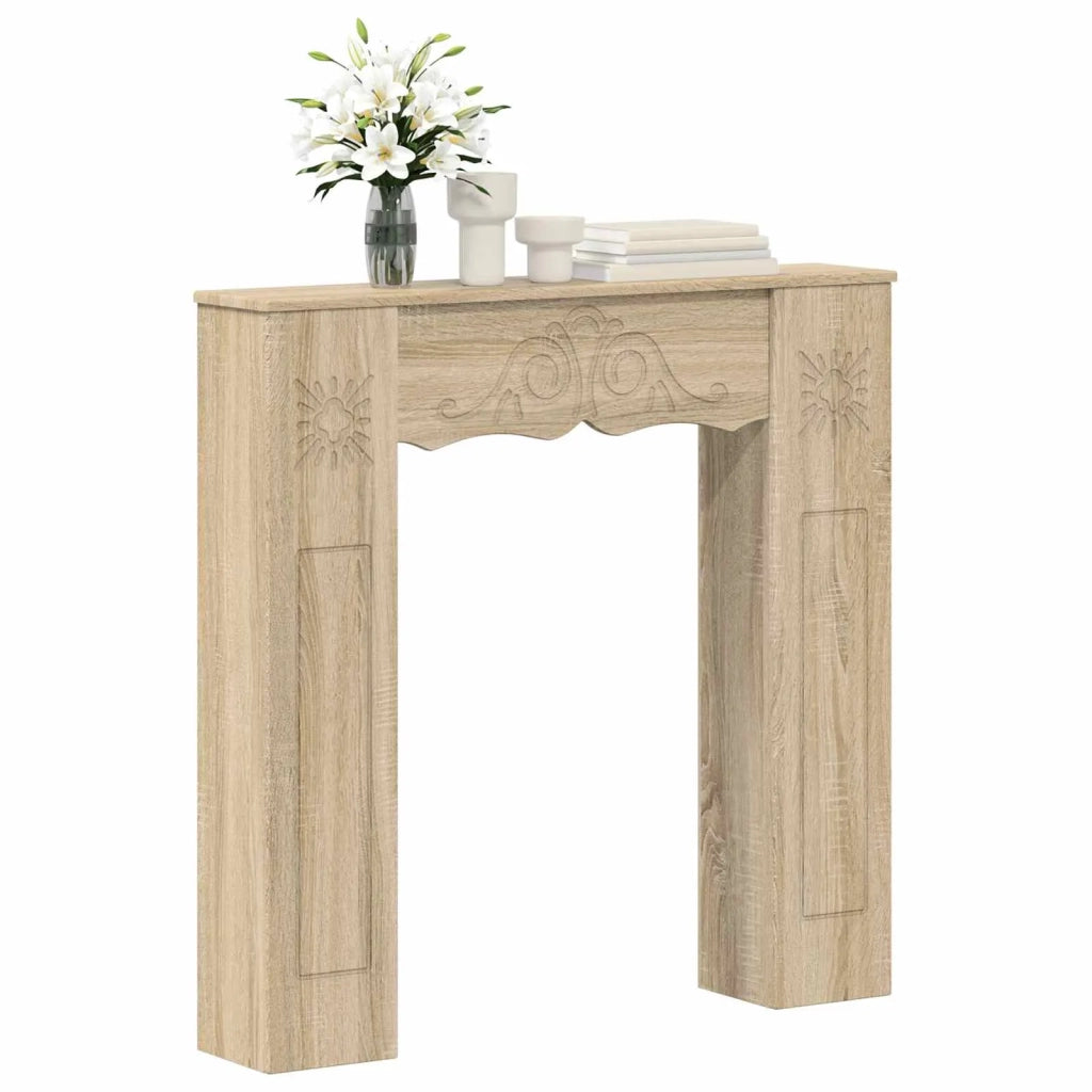 Cornice per camino Rovere Sonoma 102 x 20 x 102 cm 8006635