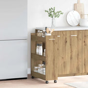 Armadietto con ruota Rovere artigianale 60 x 22 x 79 cm 869139