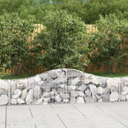Cesti Gabbioni ad Arco 9 pz 200x30x40/60 cm Ferro Zincato 3145374