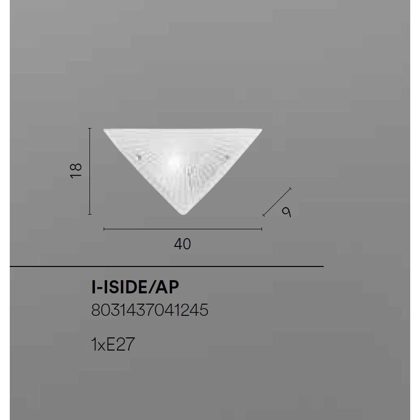 APPLIQUE ISIDE E27 40X9XH18CM DIAMANTATA