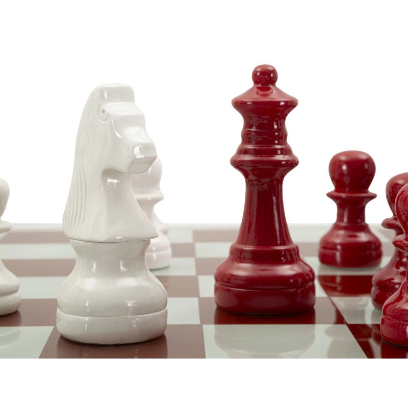 Set Scacchiera Rossa/bianca cm 61x61x14