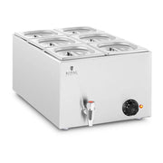 Bagnomaria - 600 watt - 6 x GN 1/6 - rubinetto di scarico 14_0004221