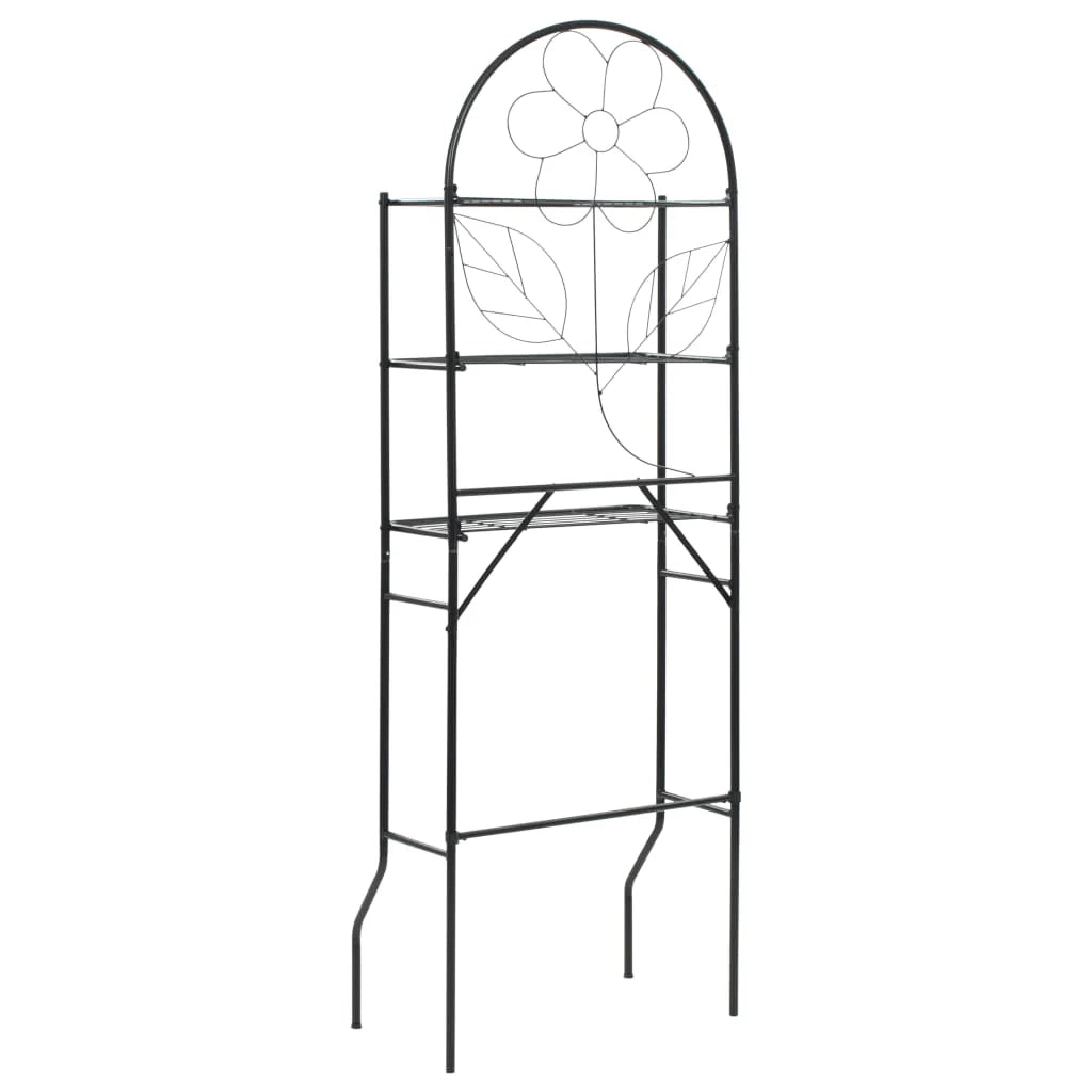 Mensola da bagno 60 x 33 x 174 cm nero 02_0005503