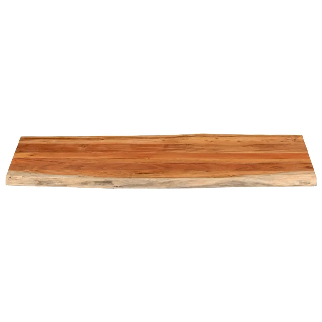 Piano Tavolo 140x60x3,8 cm Rettangolare Legno Acacia Bordi Vivi