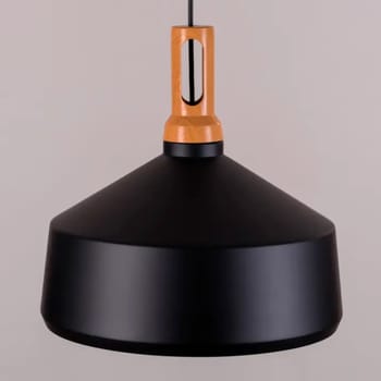 Lampadario Portalampada a Sospensione Attacco E27 Design Nordico IP20 Da Interni nero