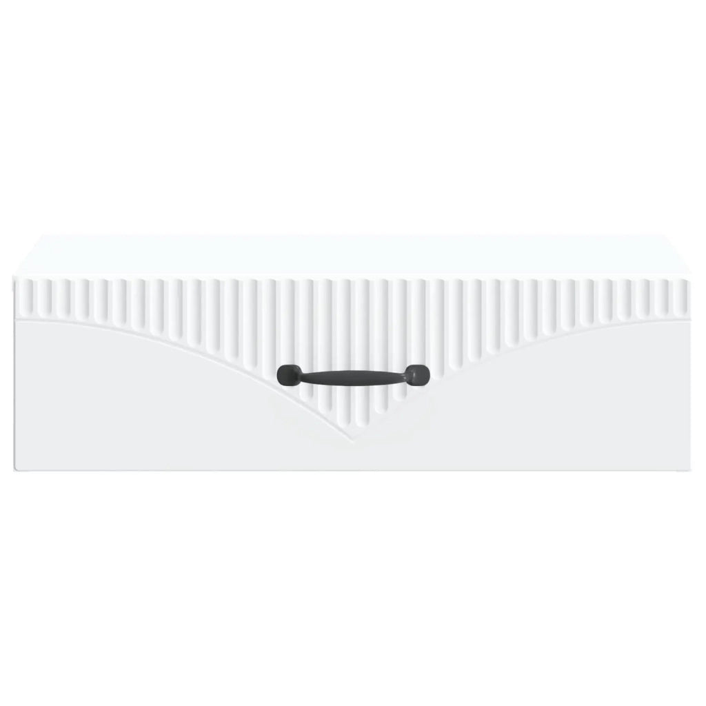 Tavolino da Parete Laterale Bianco 59 x 34,5 x 17 cm 898995