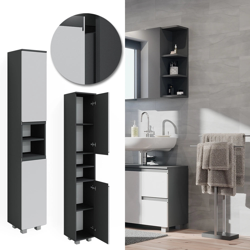 Vicco Mobile bagno alto Bianco 30 x 190 cm