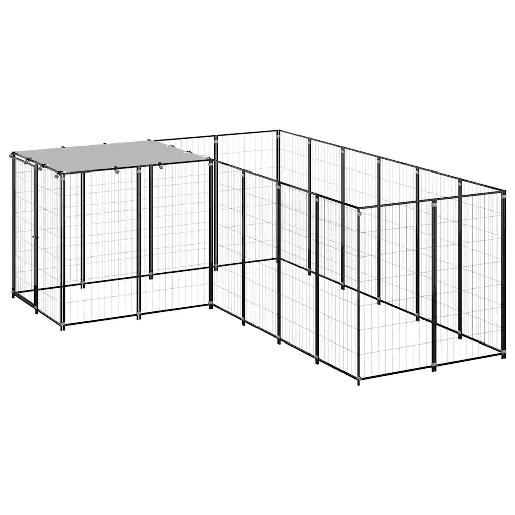 Gabbia per Cani Nera 4,84 mÂ² in Acciaio   cod mxl 52660