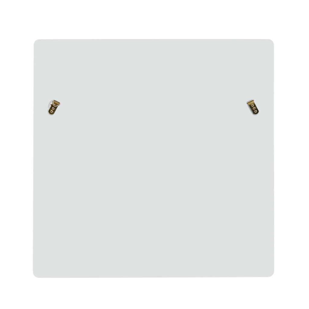 Specchio da parete quadrato 80x80 cm con cornice MDF bianca a righe verticali