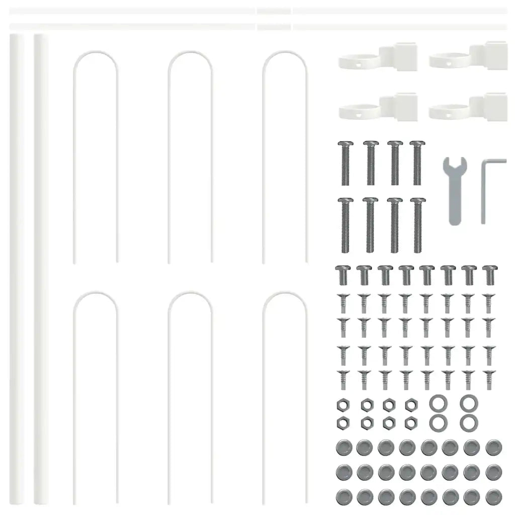 Recinzione per Giardino 7 pcs Bianco 11,9 x 0,6 m 3334143
