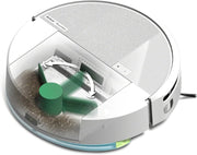 iRobot Roomba 205 DustCompactor Combo, Robot Aspirapolvere Lavapavimenti, Senza Sacchetto, Raccoglie e Compatta la Polvere, Navigazione LiDAR, Rileva Tappeti/Moquette, Controllo tramite App, Bianco