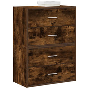 vidaXL Armadi con 2 Cassetti 2 pz Rovere Fumo 60x31x40cm in Truciolato