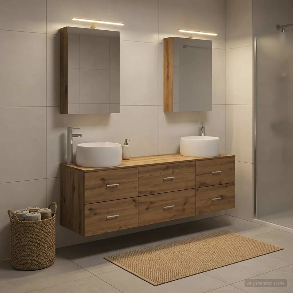 Set di mobili per il bagno 5 pcs Rovere Artigianale 3406998