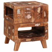 vidaXL Tavoli da Fine Multicolore legno massello di riciclo