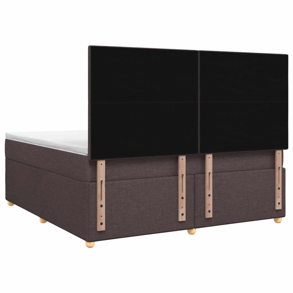 Letto box spring con materasso Marrone Scuro 180 x 200 cm 3453945