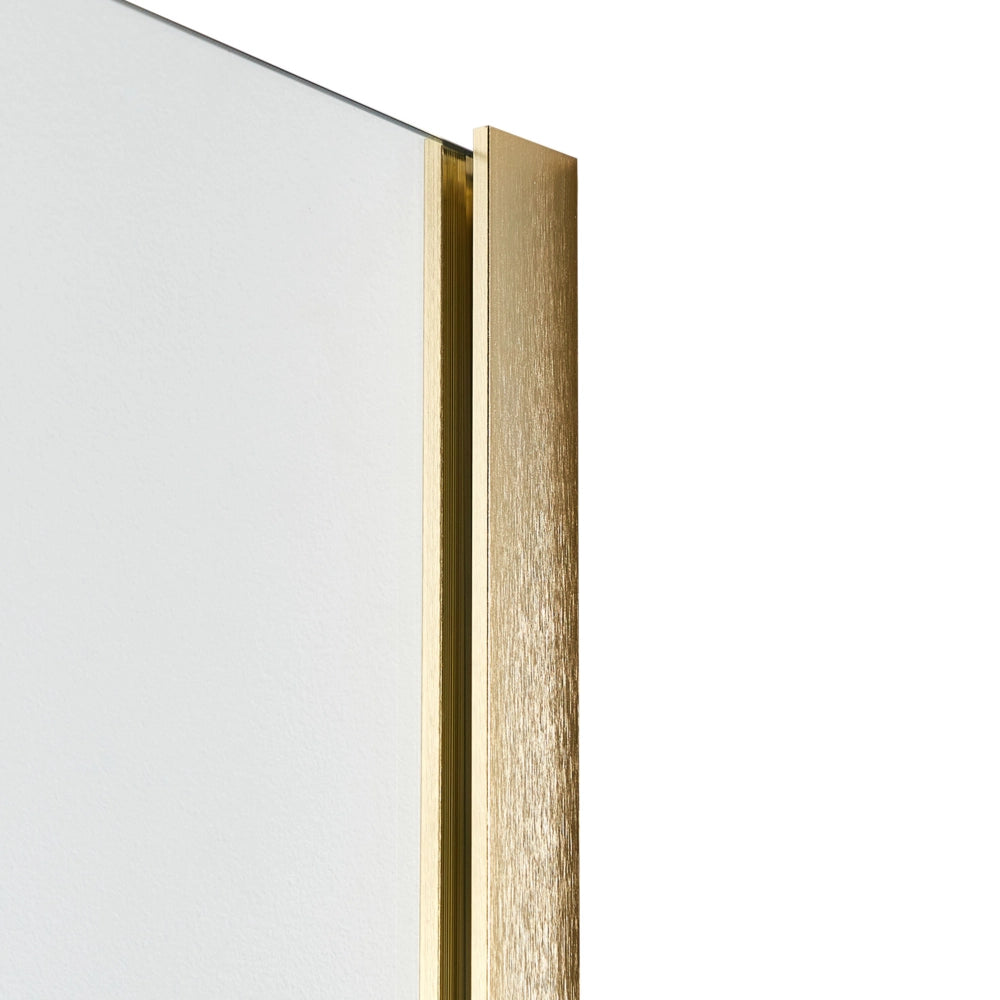 Schermo doccia in vetro temperato Box senza porte per bagno oro 80 x 190 design moderno