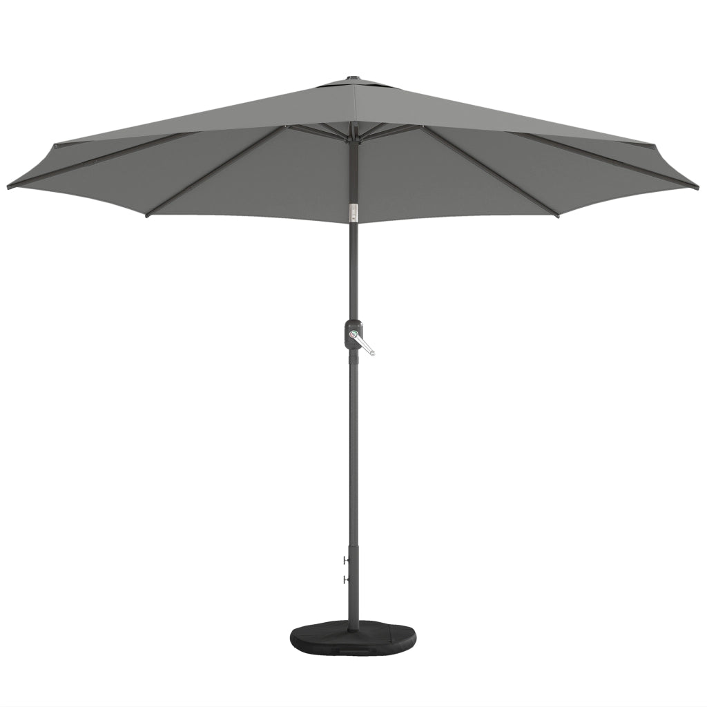 Ombrellone da giardino rotondo inclinabile ¨C zephmum ¨C Grigio Scuro ?300x250 cm