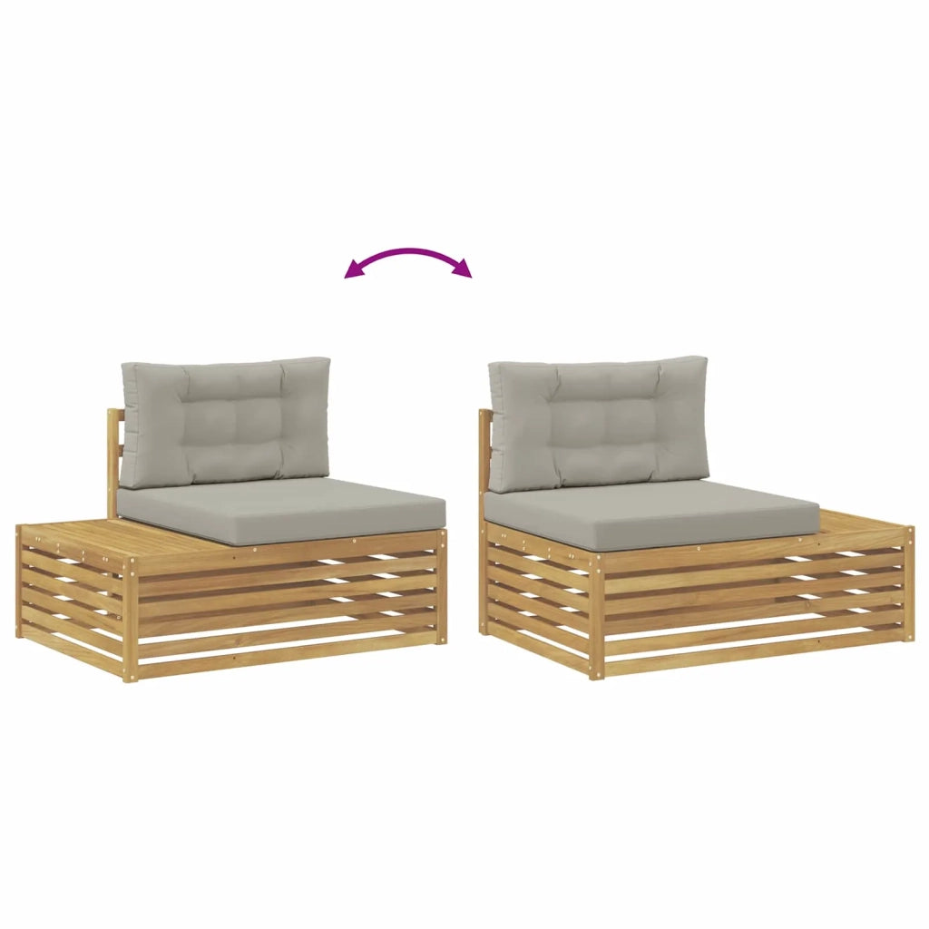 Divano da Esterno con cuscino-Divano da Giardino Bianco 115 x 83 x 73 cm 396631