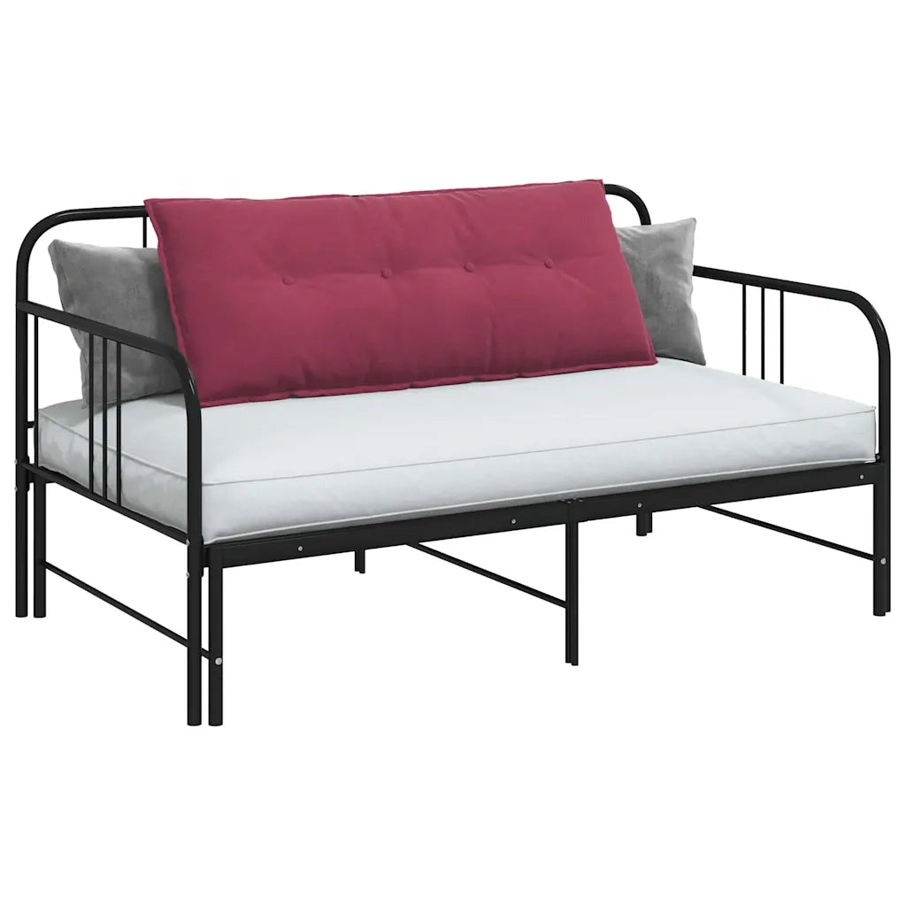 Cuscino per Schiena Rosso Vino 120 x 50 cm Tessuto in Cords