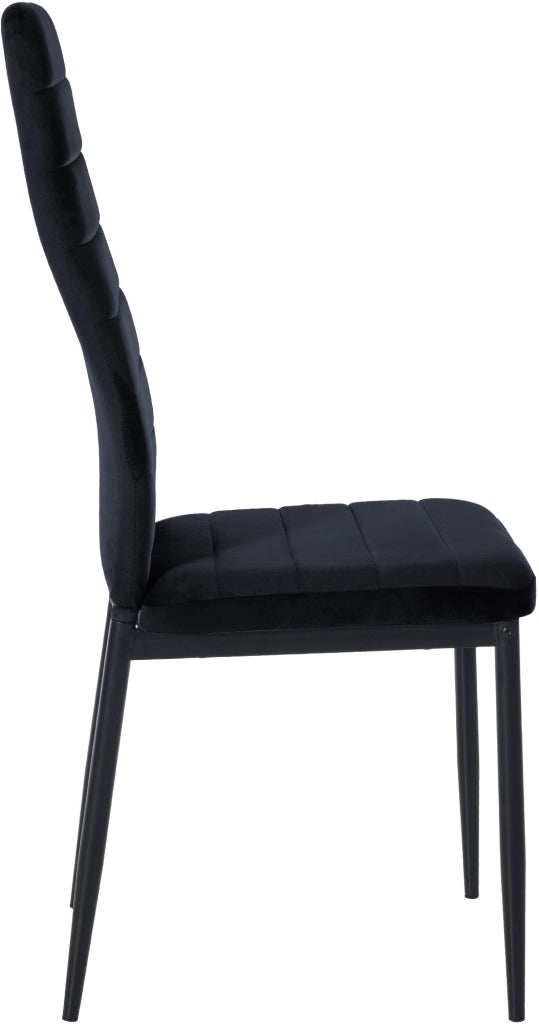 Set di 4 sedie da pranzo Mayfair nero,Velluto