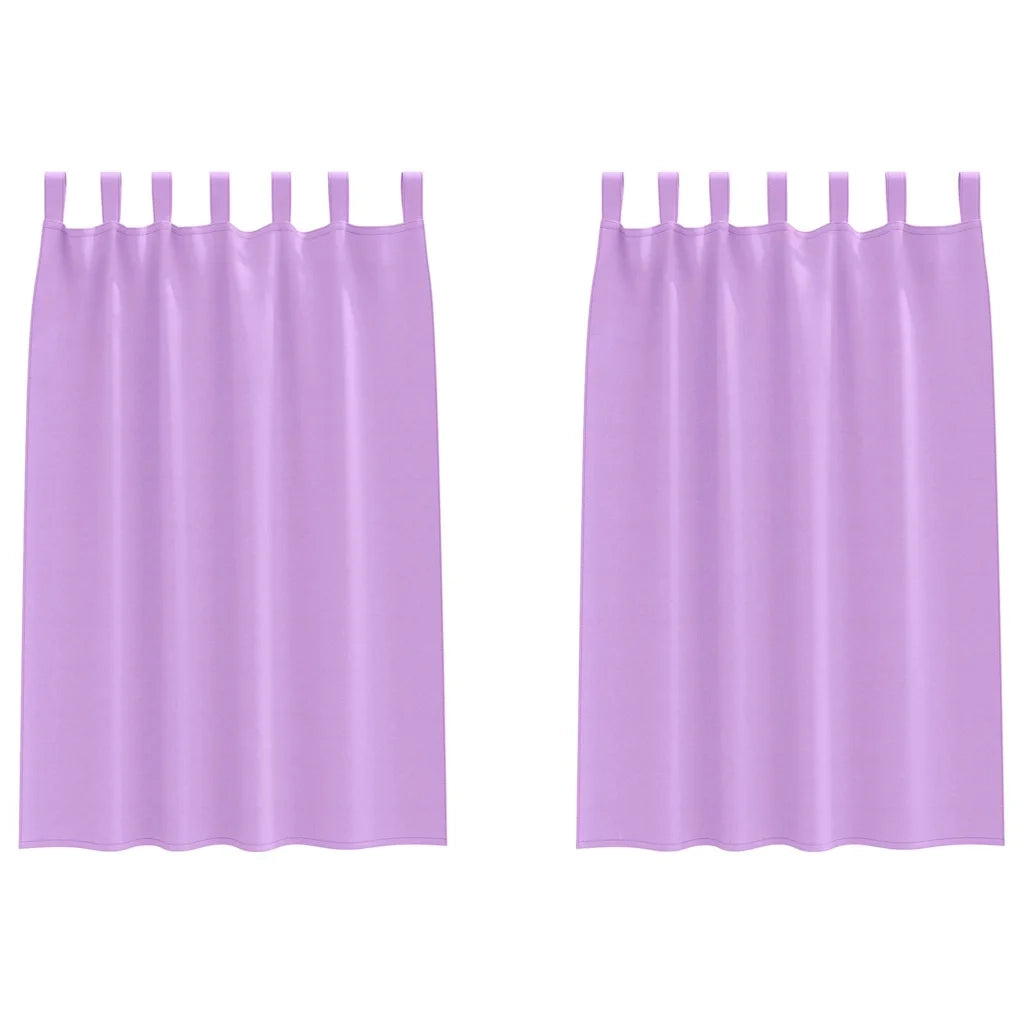 vidaXL Tende con tende 2 pcs Viola Poliestere
