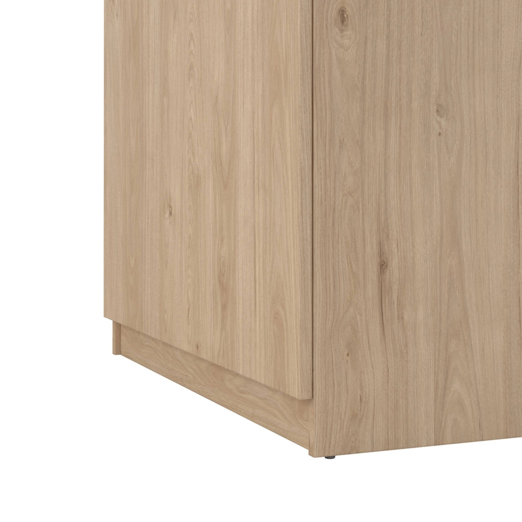 Scarpiera Angilops, Mobile portascarpe, Armadio da ingresso multiuso, Mobiletto per calzature, 80x40 h111 cm, Rovere e Nero